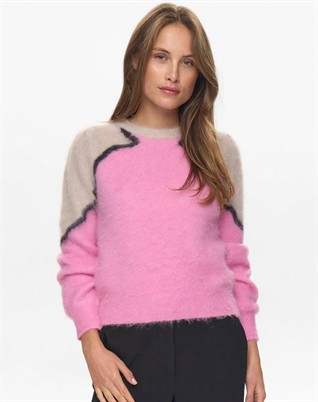 NUMarna Suri Striktrøje - Lilac Sachet